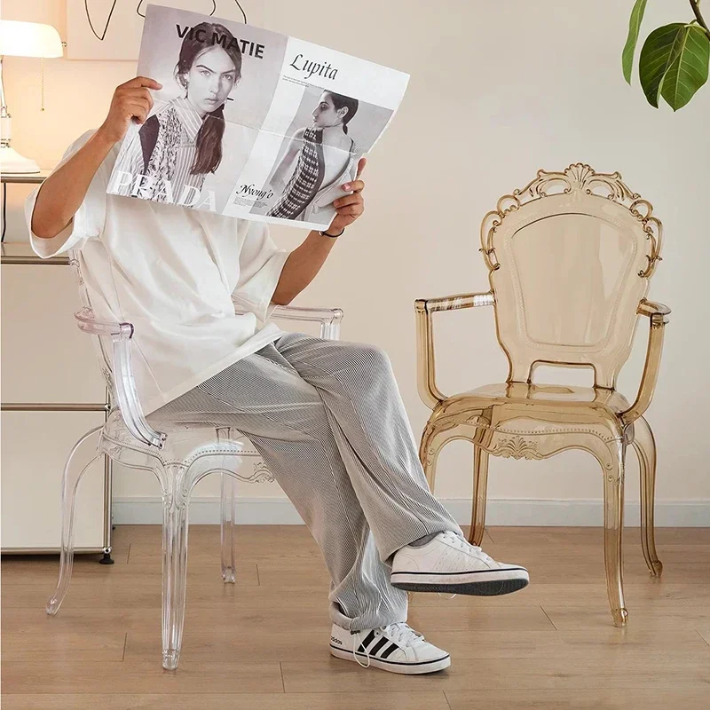 Office Furniture Services - Transparent Party Dining Chairs Luxury Nordic