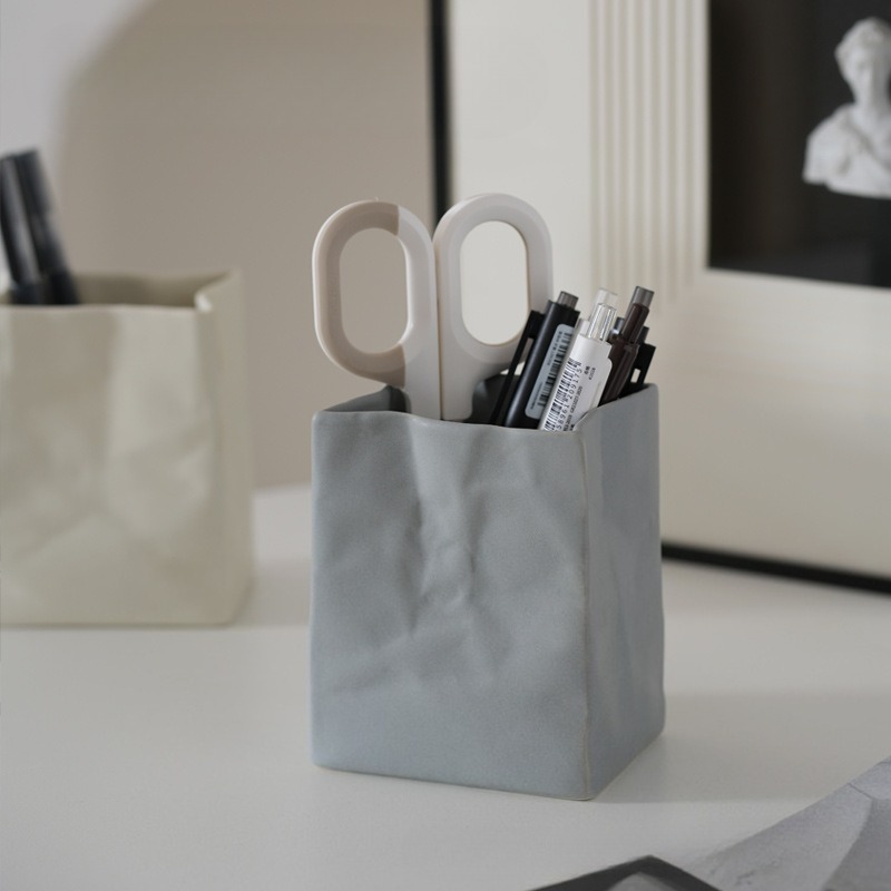Office Furniture Recycling - Makeup Brush Pot Ceramic Storage Box