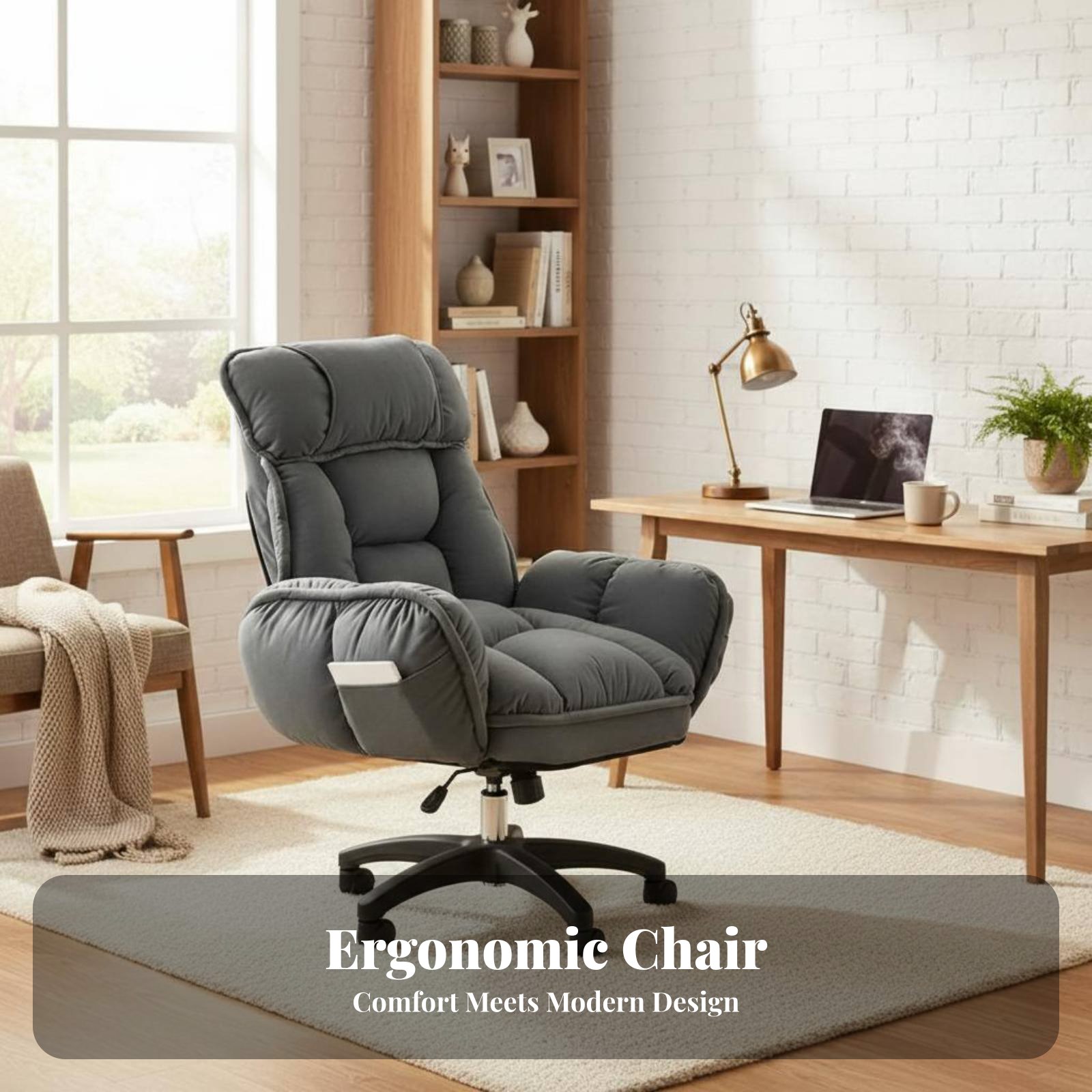 Office Footrest Cushion - Luxuriously Cushioned Reclining Computer Chair Sofa-Like