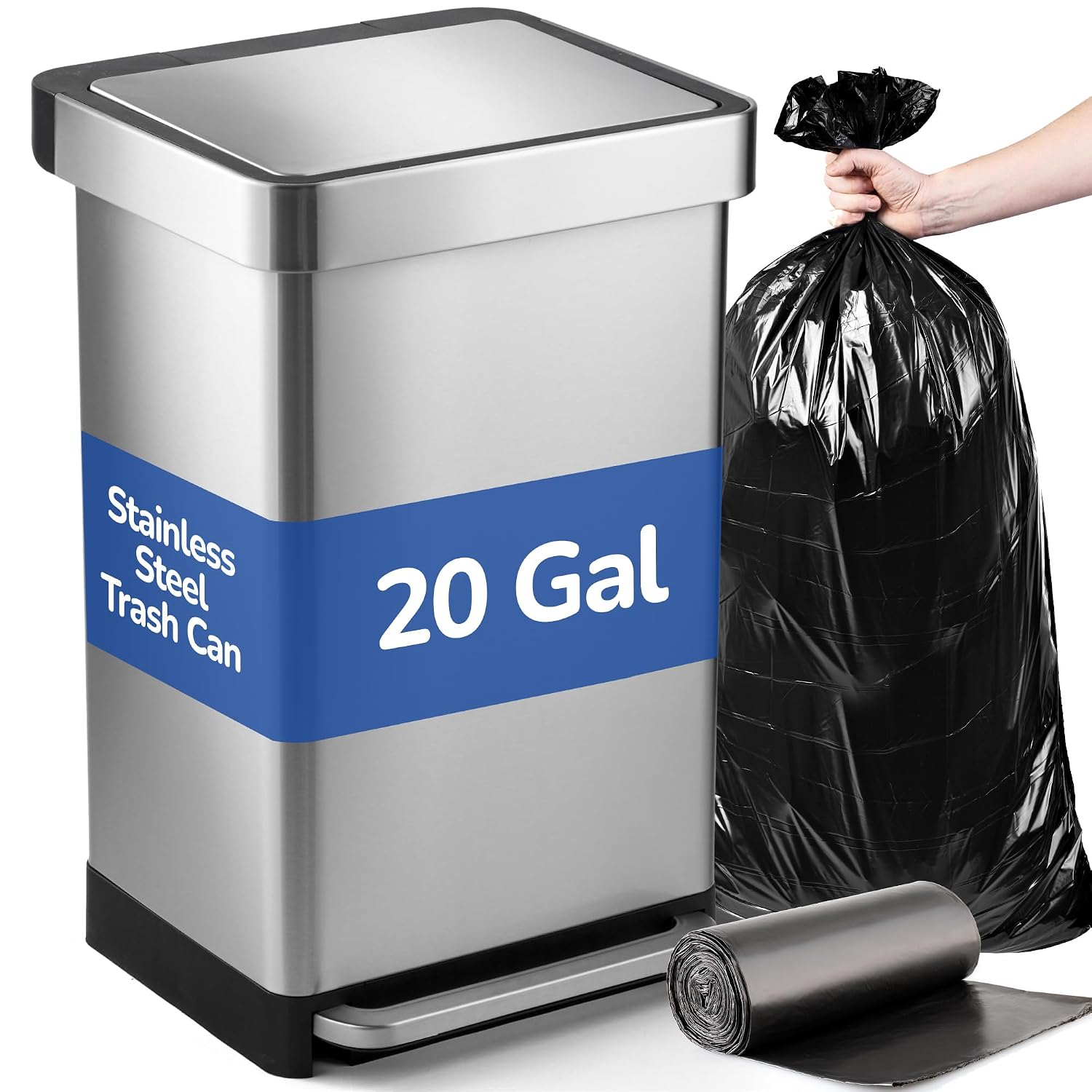 Office Furniture Recycling - 20 Gallon Stainless Steel Large Kitchen