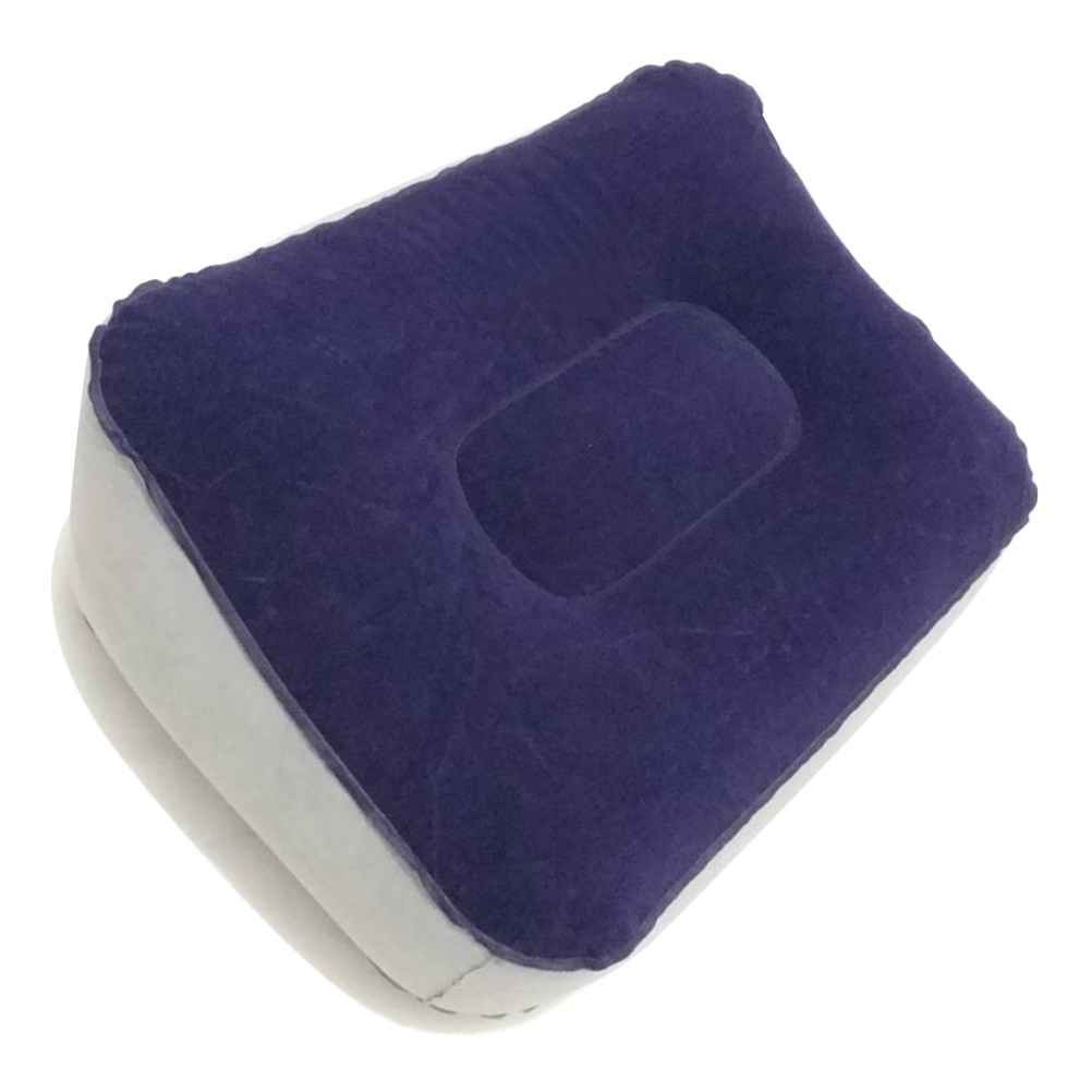 Gray Blue Inflatable Flocking  - đánh giá và giá Office Footrest Cushion