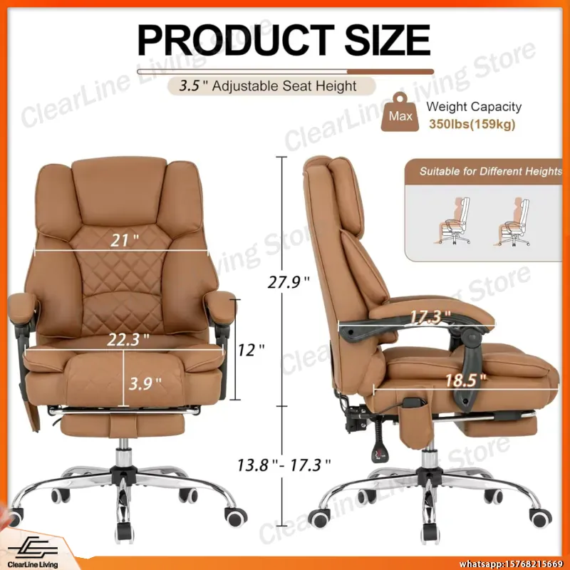 Heated Massage Office Chair wi - đánh giá và giá Office Footrest Cushion
