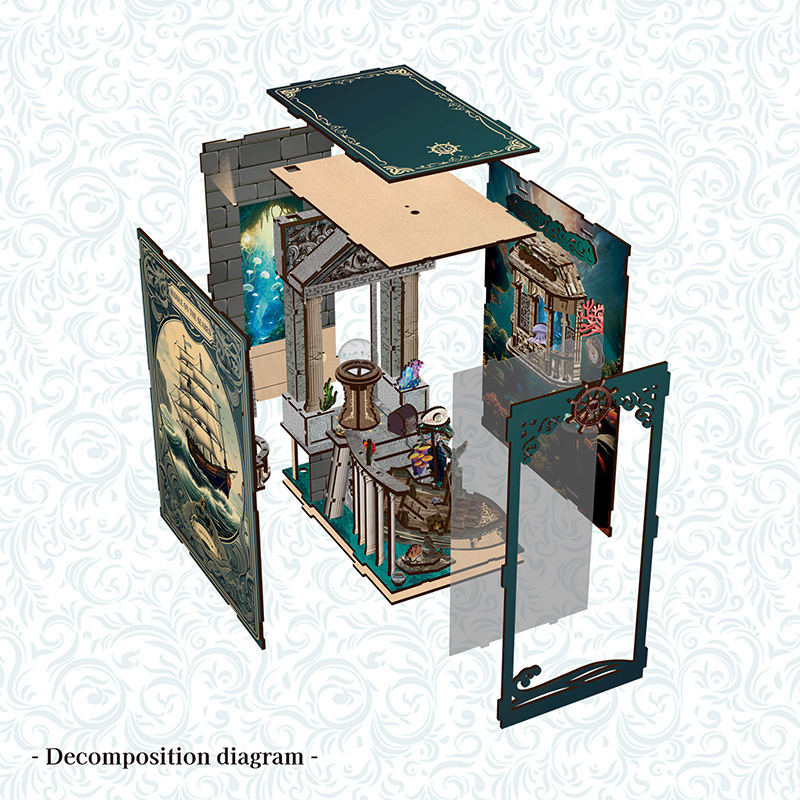 3D Wooden DIY Bookend Puzzle H - đánh giá và giá Office Furniture At Home