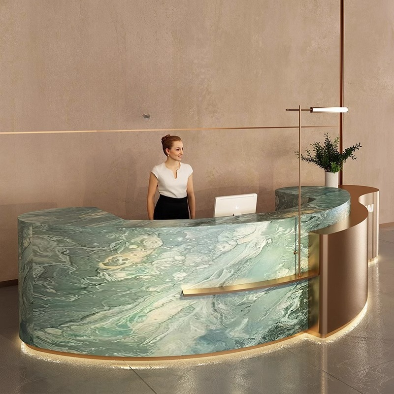 Hotel Minimalist Reception Des - đánh giá và giá Office Furniture Services