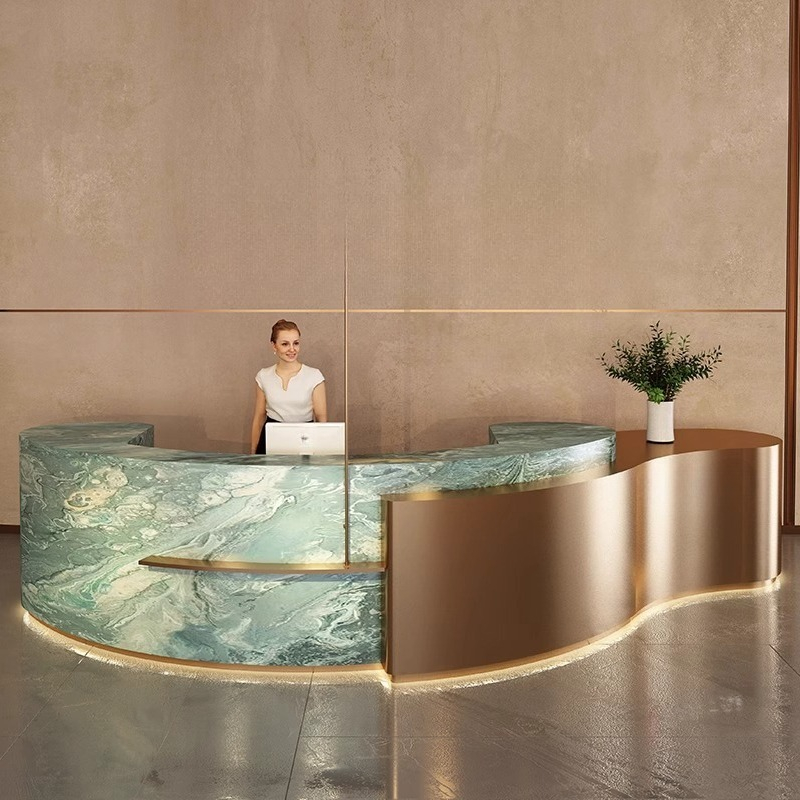 Hotel Minimalist Reception Des - đánh giá và giá Office Furniture Services