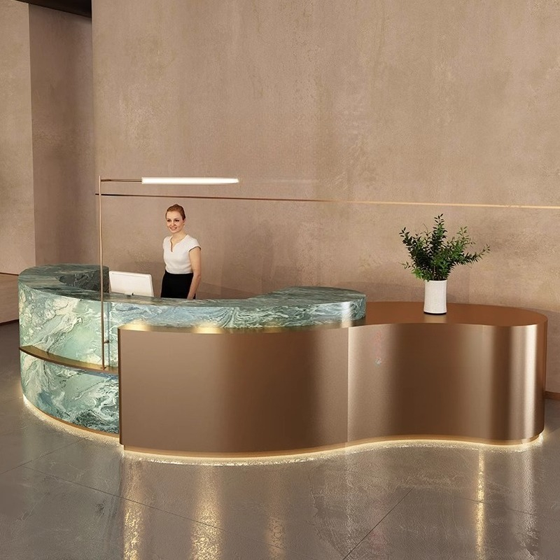 Hotel Minimalist Reception Des - đánh giá và giá Office Furniture Services