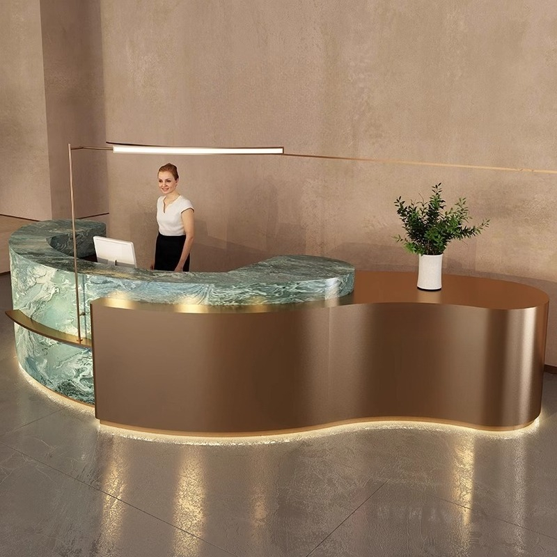 Hotel Minimalist Reception Des - đánh giá và giá Office Furniture Services