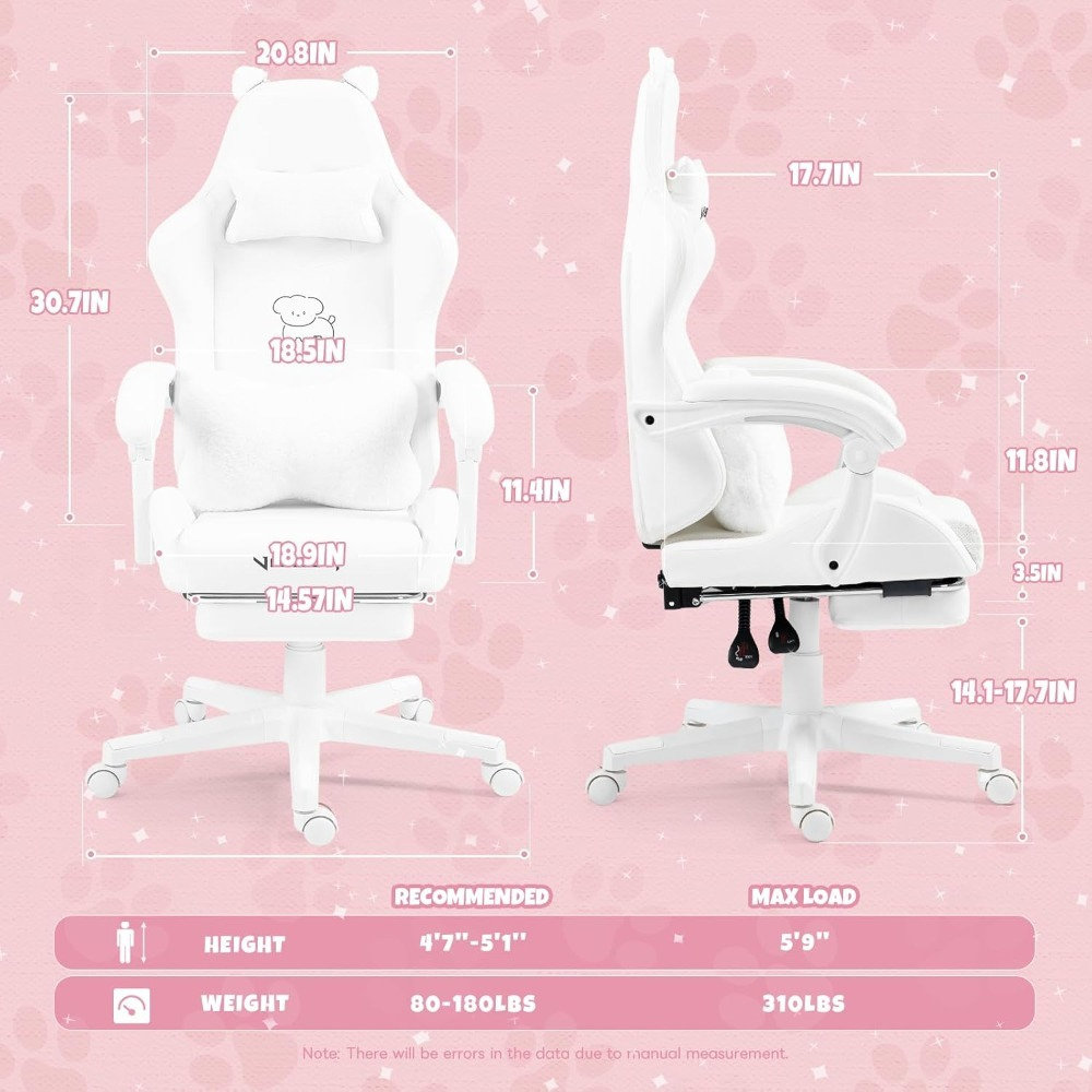 Cute Gaming Chair with Lumbar  - đánh giá và giá Office Footrest Cushion
