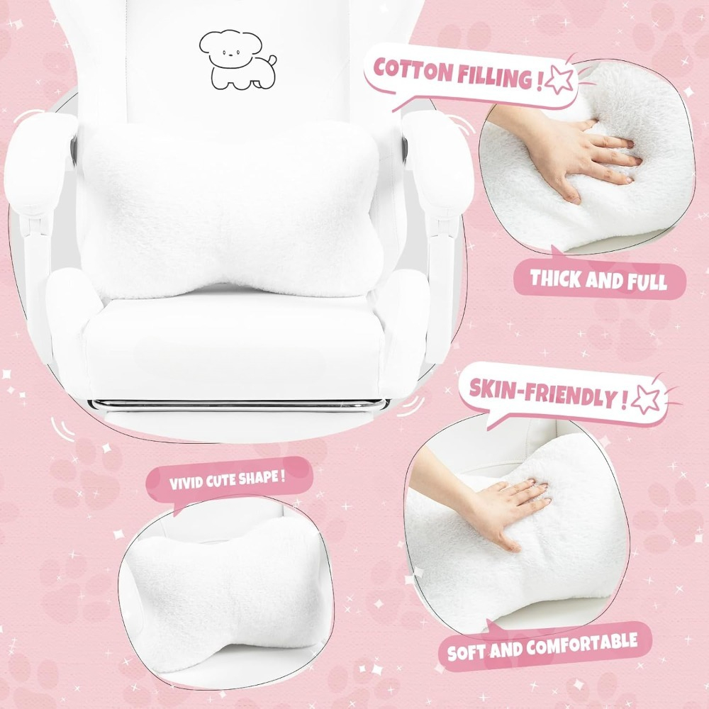 Cute Gaming Chair with Lumbar  - đánh giá và giá Office Footrest Cushion