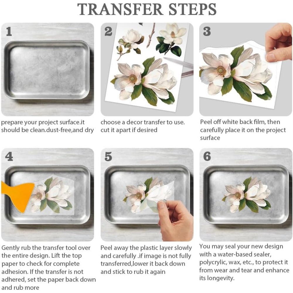3pcs/Set Rose Rub on Transfers - đánh giá và giá Office Furniture Set