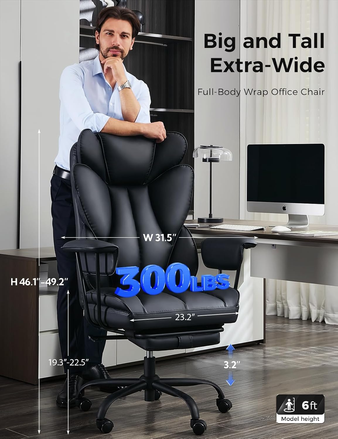 Big and Tall Office Chair, Rec - đánh giá và giá Office Footrest Cushion