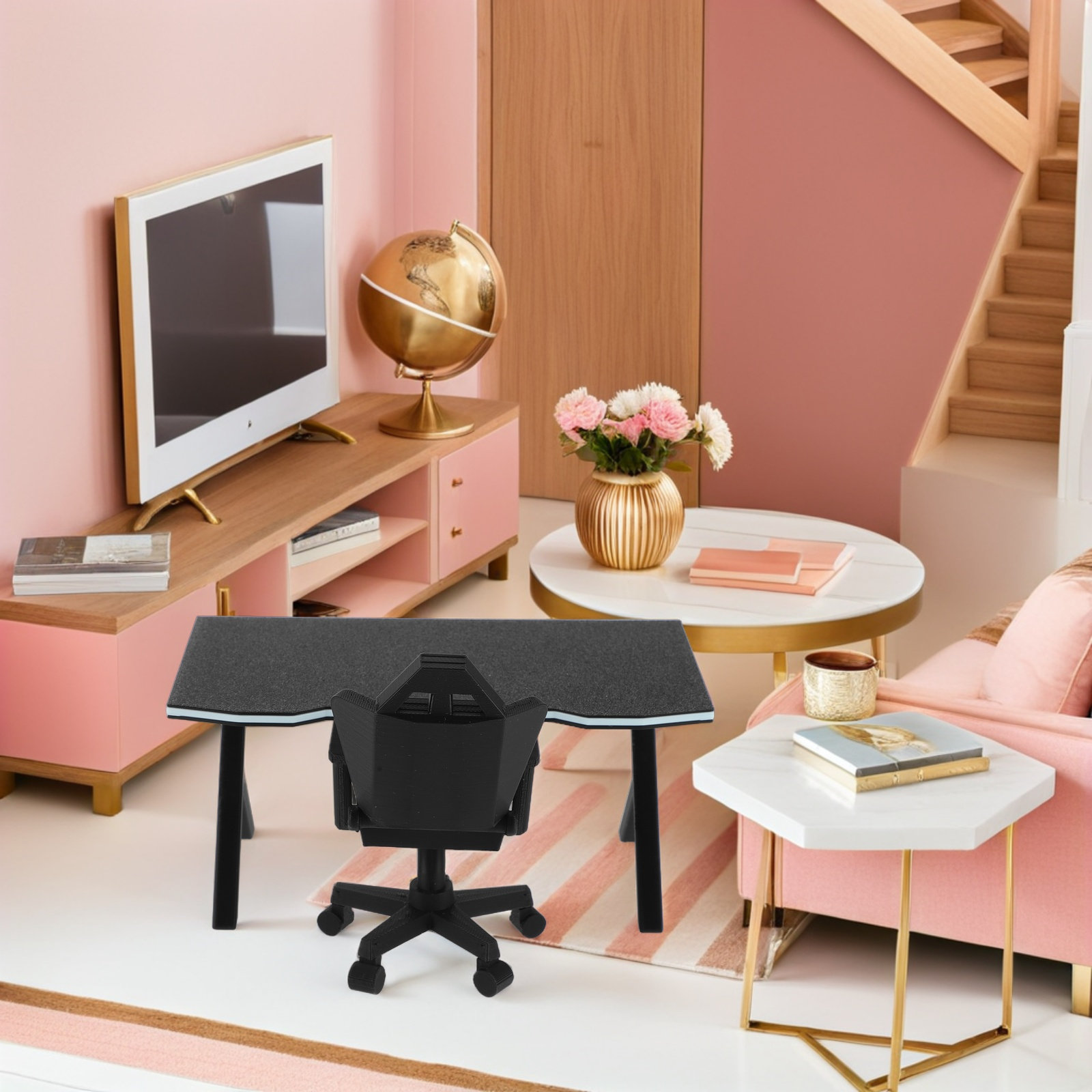 1Set Miniature Gaming Desk Cha - đánh giá và giá Office Furniture Set