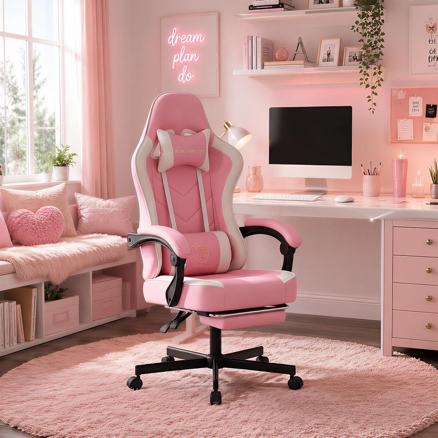 Ergonomic High Back Gaming Cha - đánh giá và giá Office Footrest Cushion