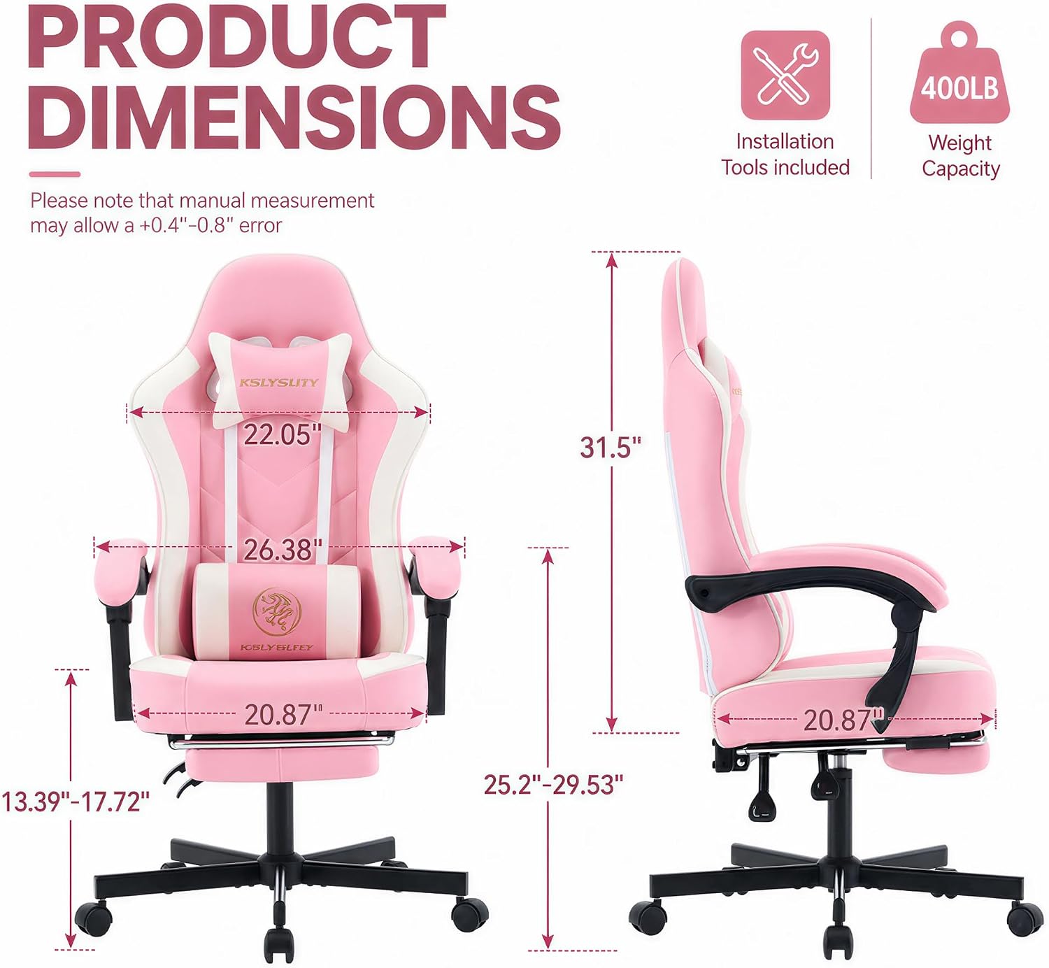 Ergonomic High Back Gaming Cha - đánh giá và giá Office Footrest Cushion