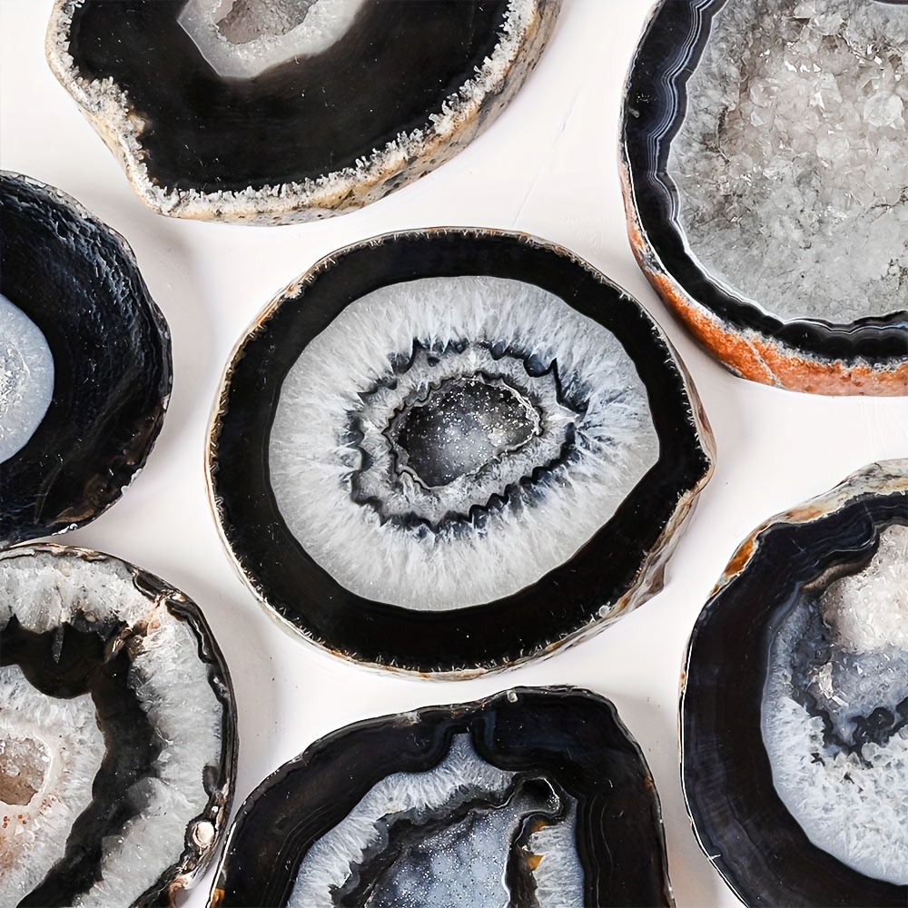 1pc Natural Black Agate Geode  - đánh giá và giá Office Furniture At Home