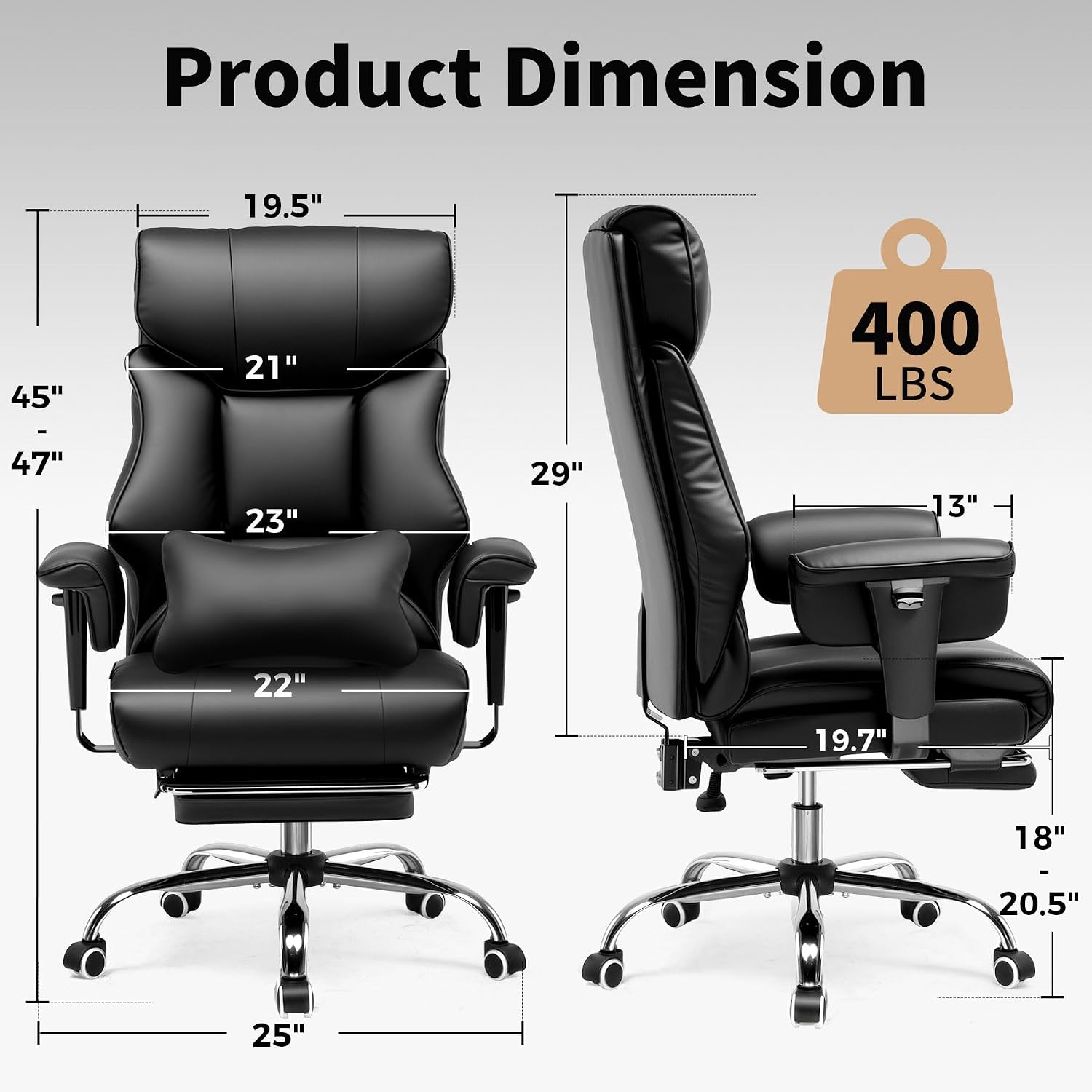 Big and Tall Gaming Chair 400l - đánh giá và giá Office Footrest Cushion